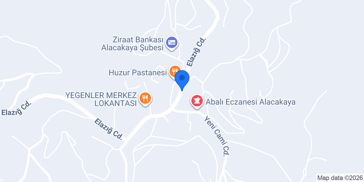 Ptt-alacakaya Şubesi konumu