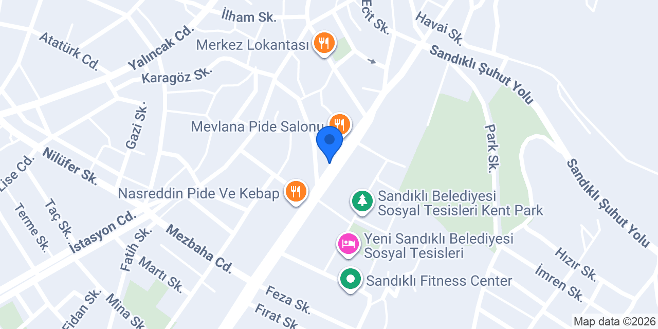 Sandıklı Noterliği konumu