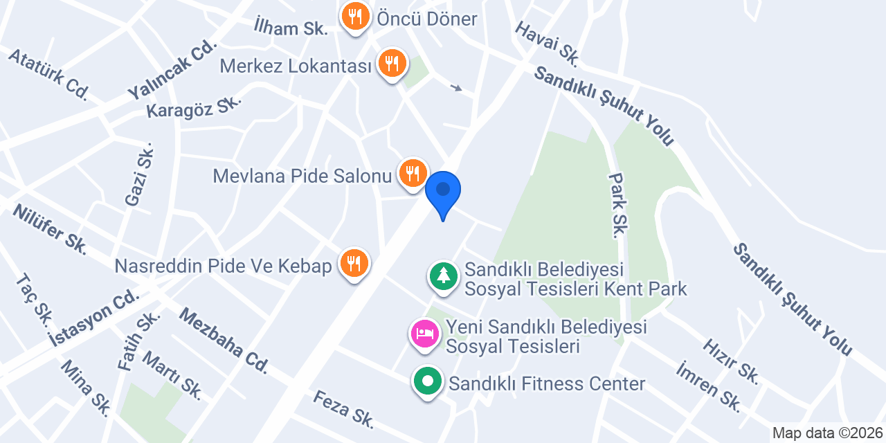 Sandıklı Kaymakamlığı konumu