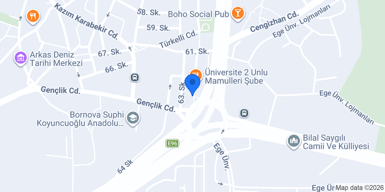 Domino's Pizza Bornova konumu