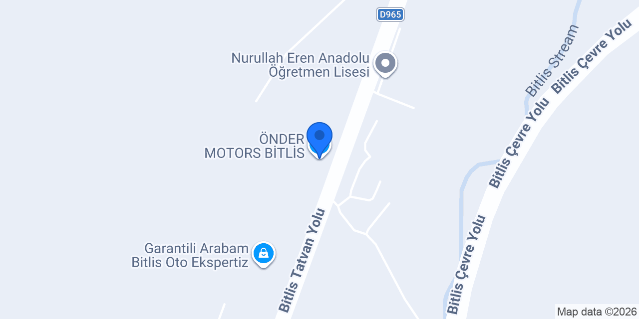 ÖNDER MOTORS BİTLİS konumu