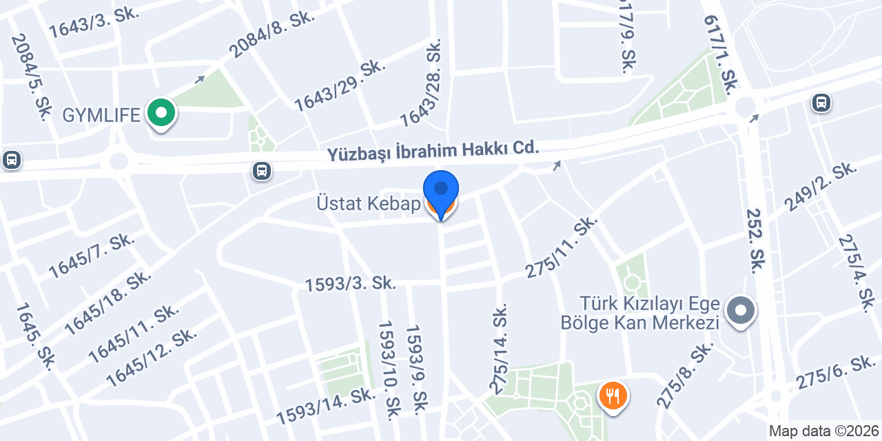 Üstat Kebap konumu