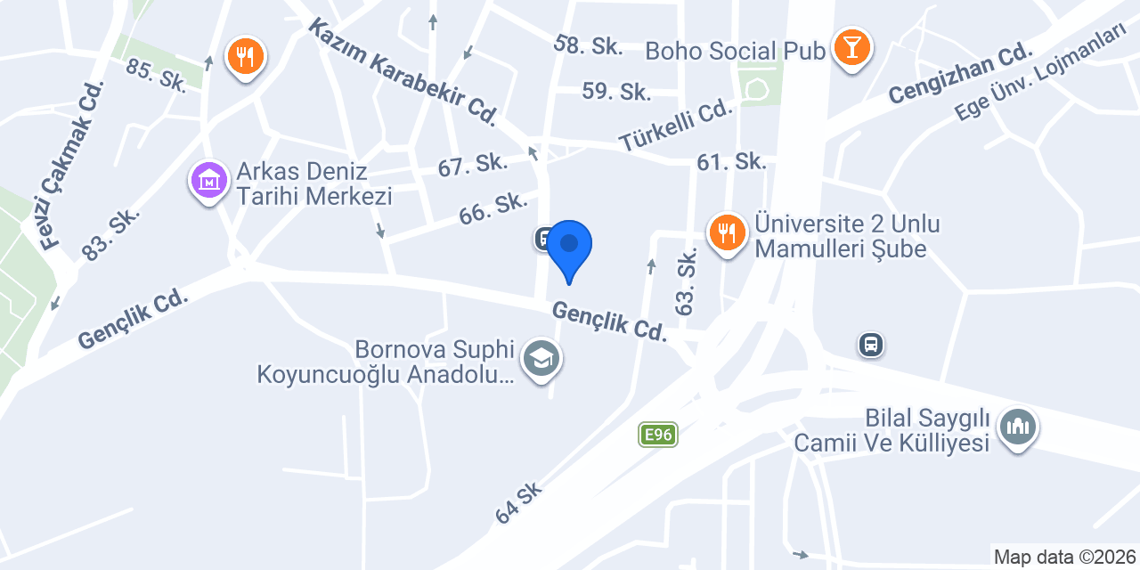 Kent Koleji Bornova Kampüsü konumu