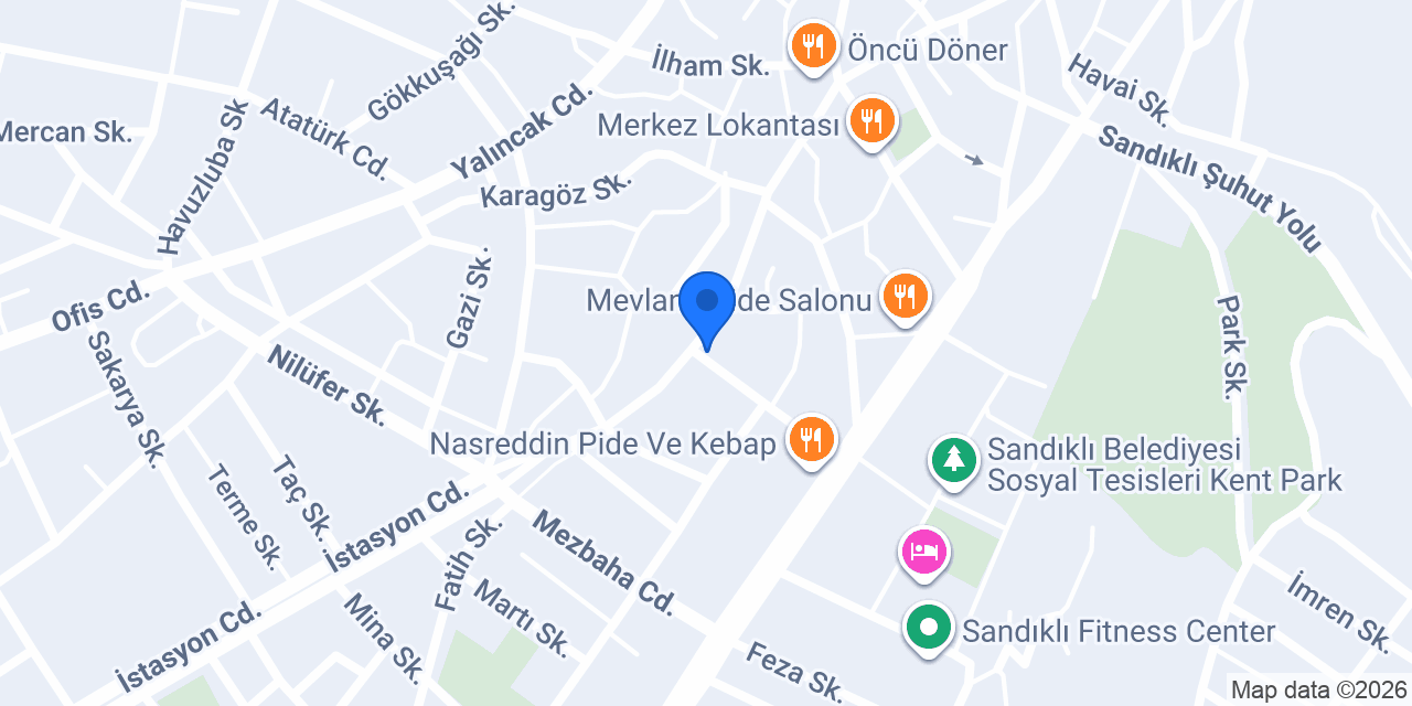 SANDIKLI EMLAK konumu