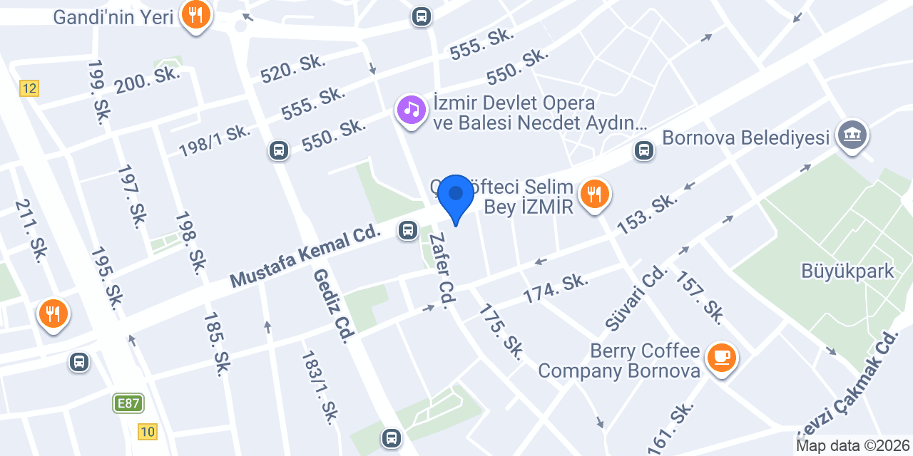 Eminevim Bornova Şube konumu