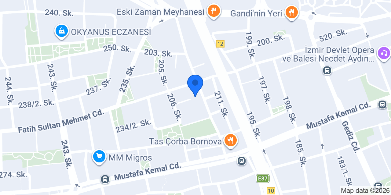 PsikoBornova Aile Danışma Merkezi konumu