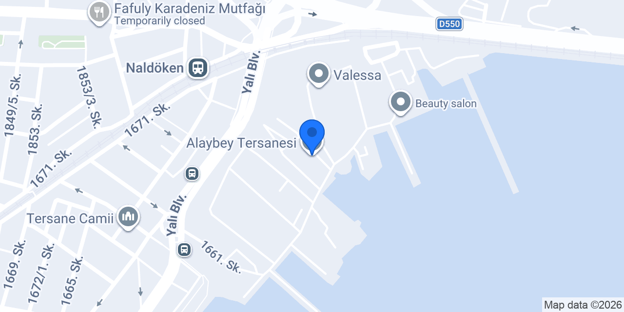 Alaybey Tersanesi konumu