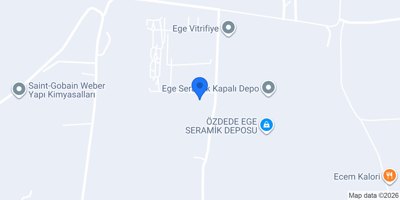 Ege Seramik Açık Depo konumu