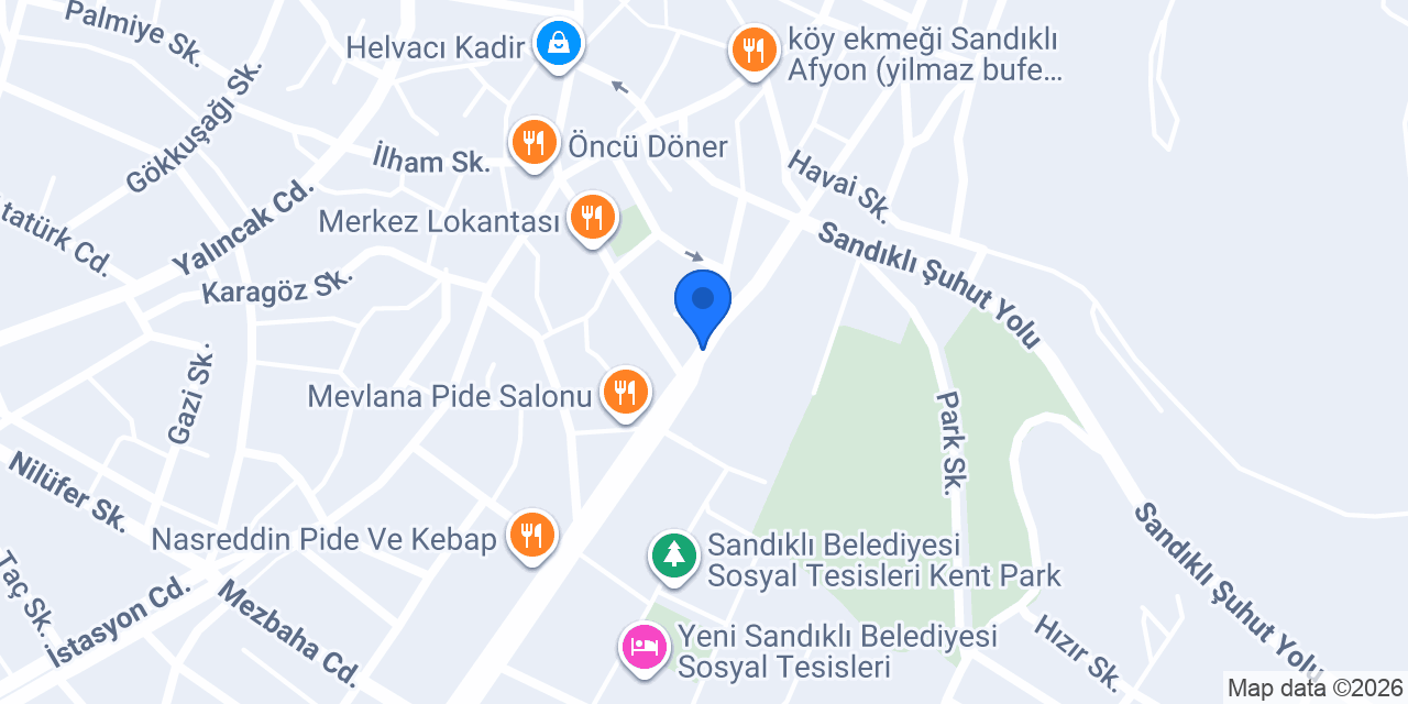 Sandıklı Konak Park konumu