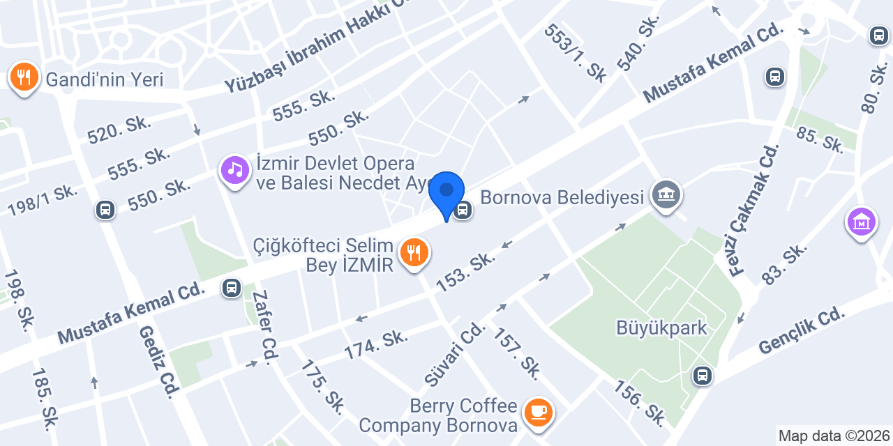 QNB Bornova Şubesi konumu