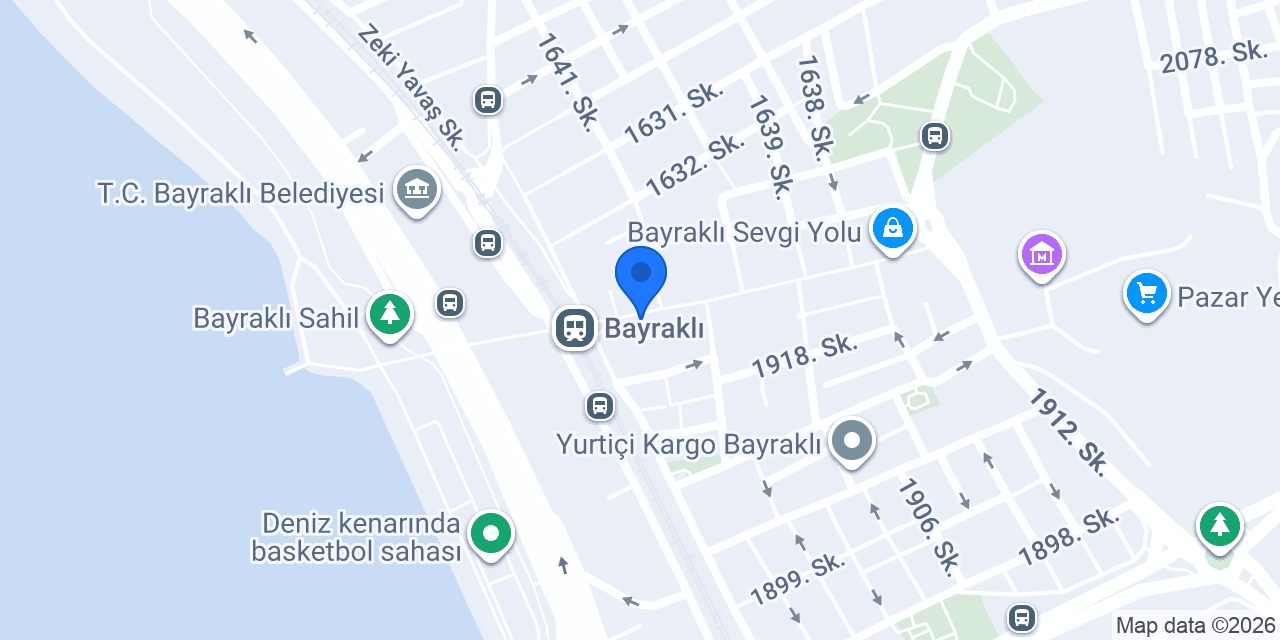 Garanti BBVA Bayraklı Şubesi konumu