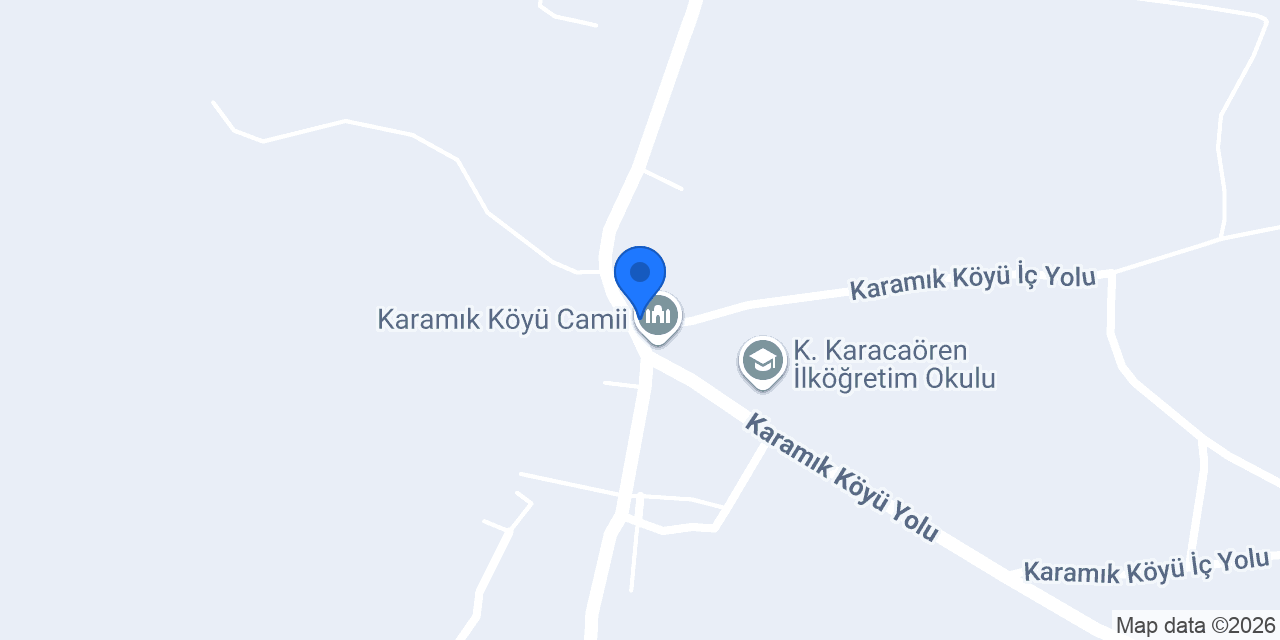 Karamık Köyü Sağlık Ocağı konumu