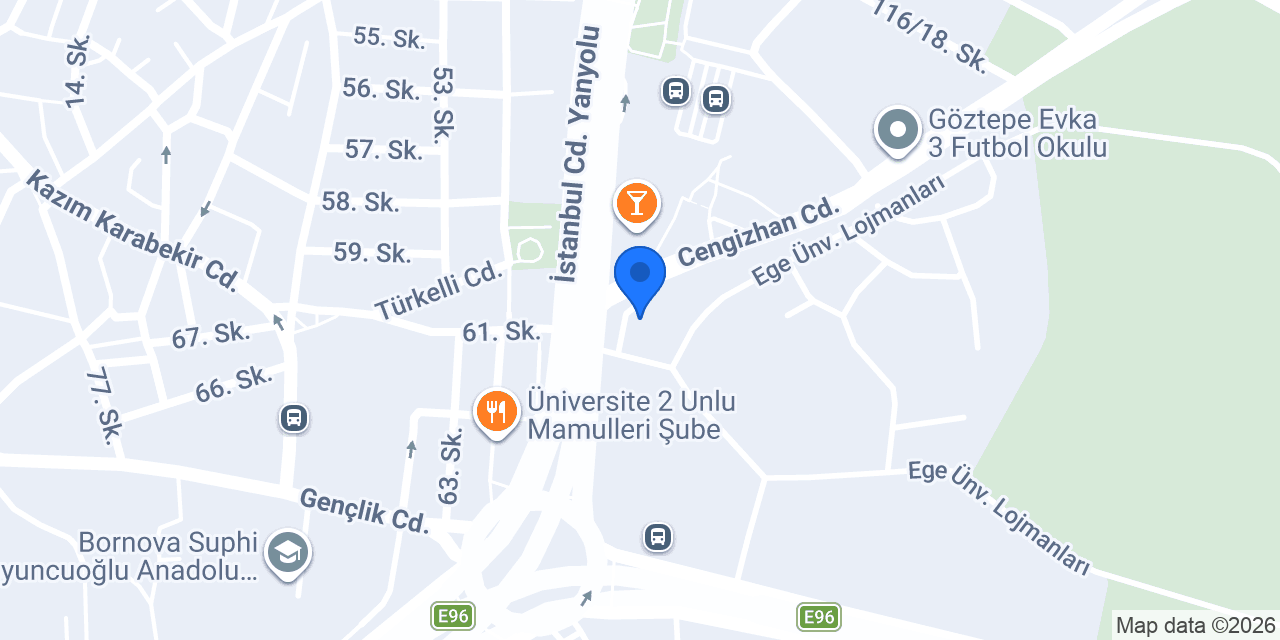 Ege Üniversitesi Konukevi konumu