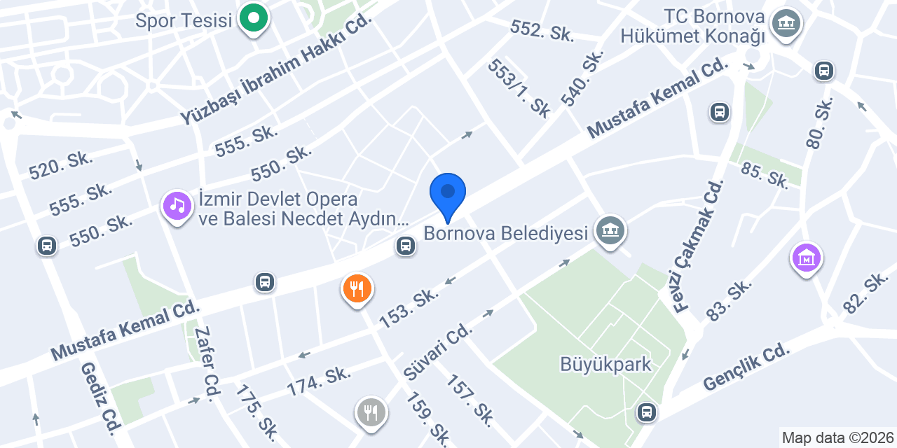 Bornova Mavi Eczanesi konumu