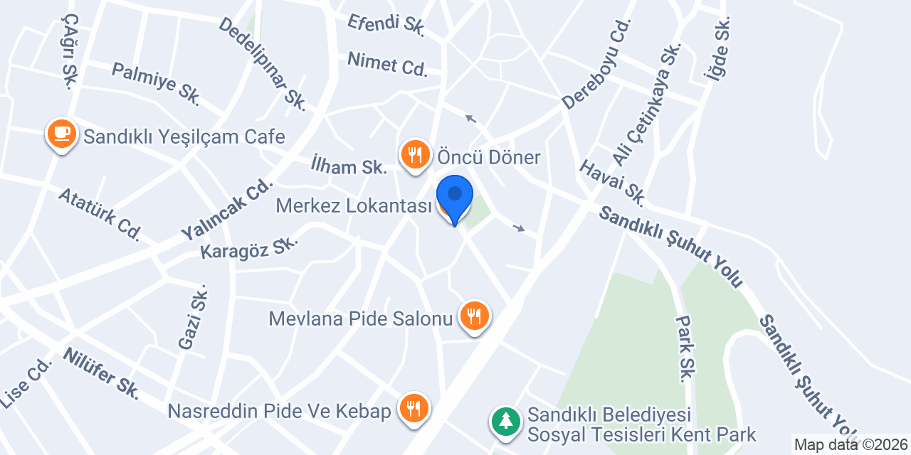 Sandıklı PTT konumu