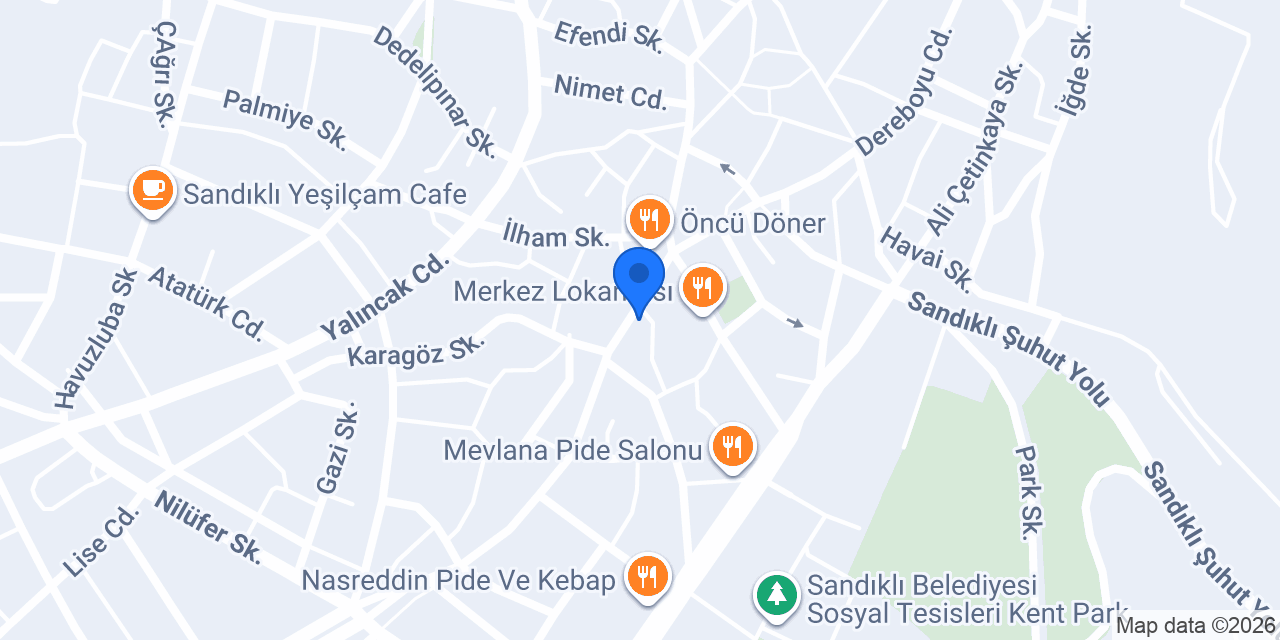 VakıfBank Sandıklı/Afyon Şubesi konumu