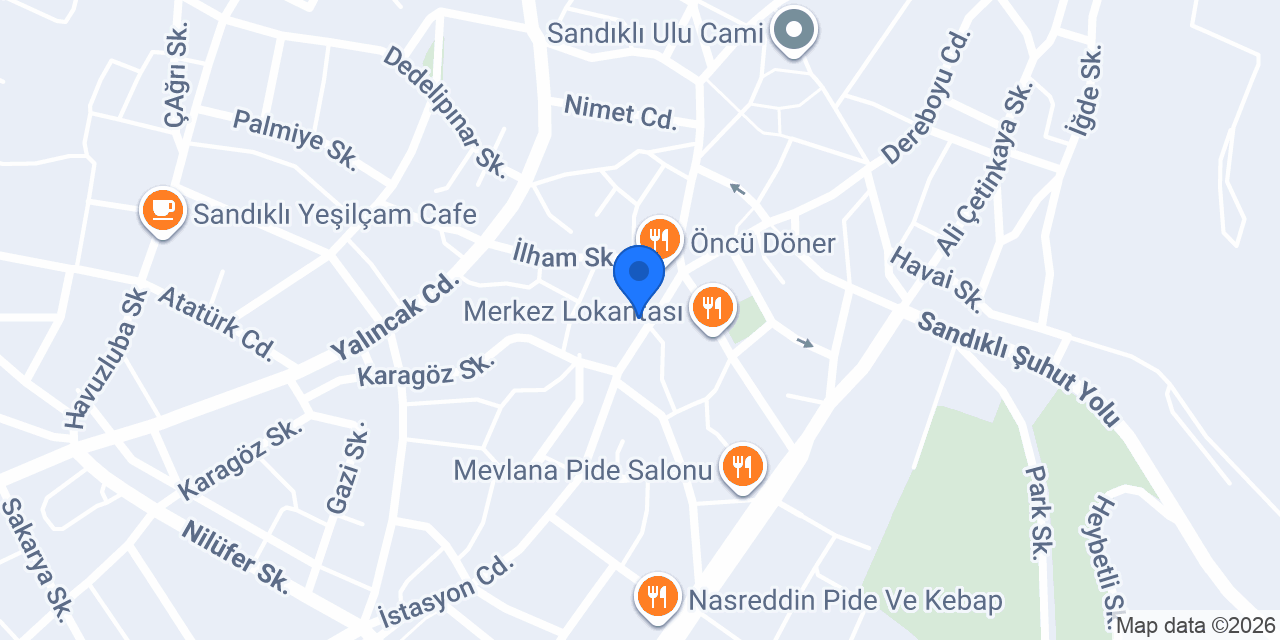Arzu Emlak Sandıklı konumu