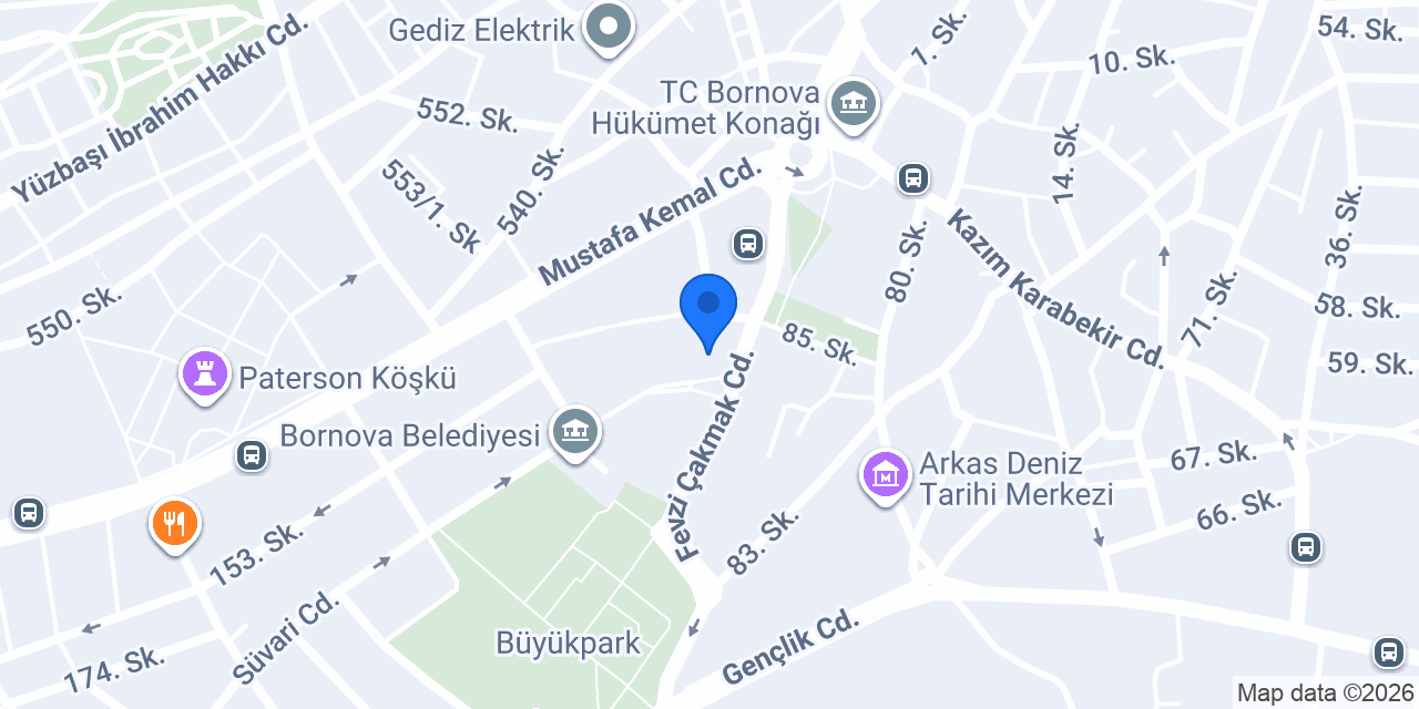 Bornova Taksi konumu