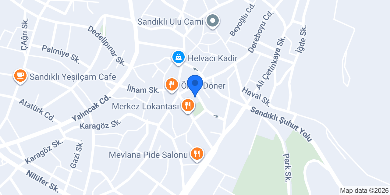 Sandıklı Belediyesi konumu
