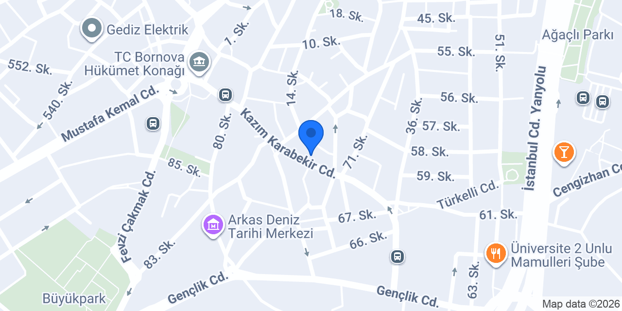 Panino Pizza Bornova konumu