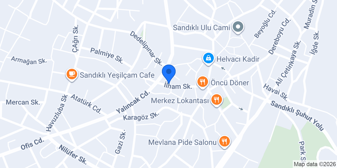 TİMURLAR SİGORTA KAYALAR ŞUBESİ SANDIKLI konumu