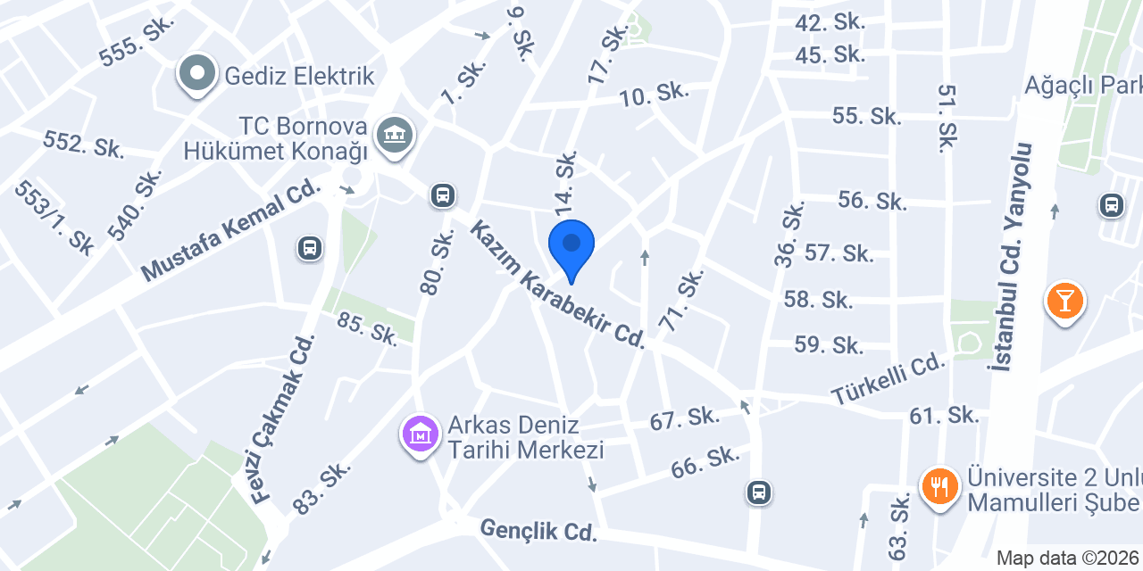 Bornova Kuyumculuk konumu