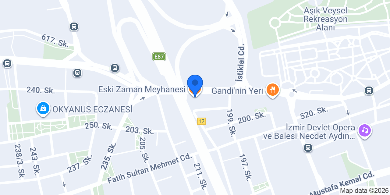 Eski Zaman Meyhanesi konumu
