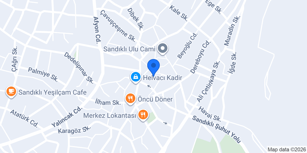 İşler Kitabevi Sandıklı konumu