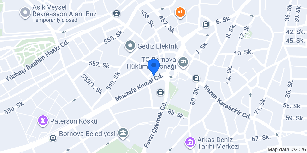 Bornova Sultan Hamam konumu