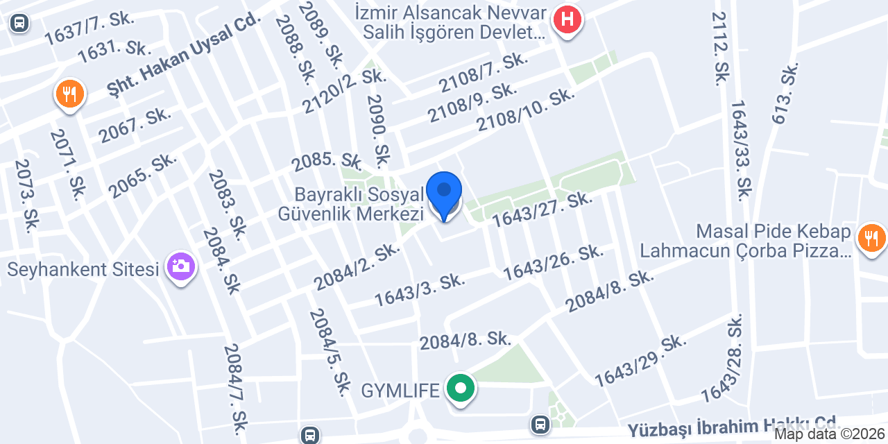 Bayraklı İlçe Emniyet Müdürlüğü konumu