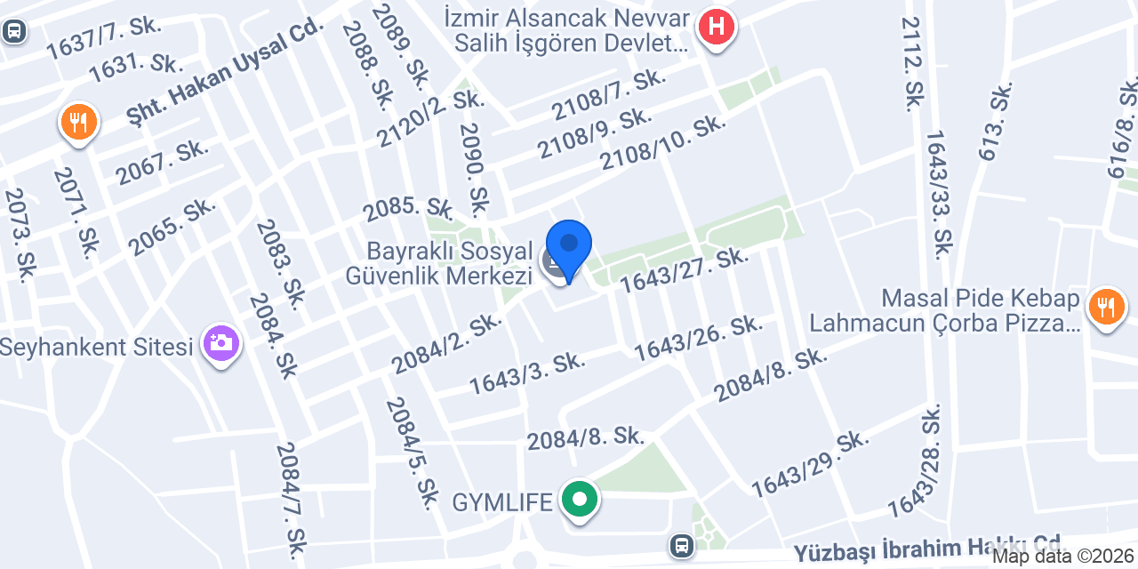 Bayraklı Polis Merkezi Amirliği konumu