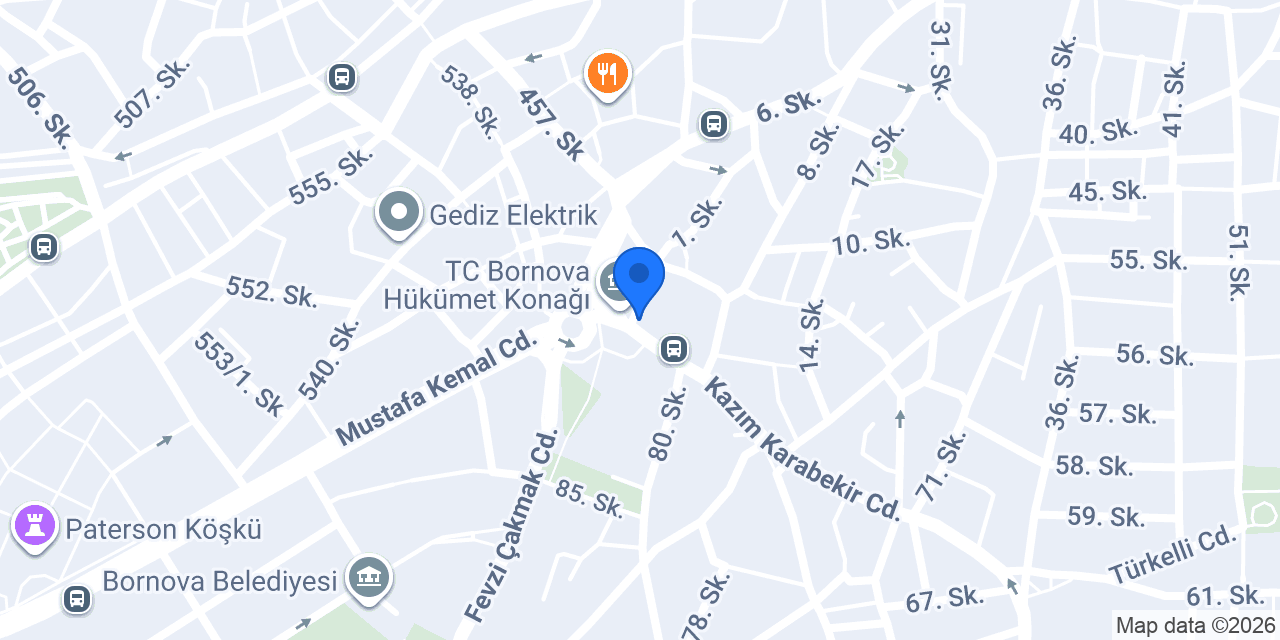 Akbank Bornova/İzmir Şubesi konumu