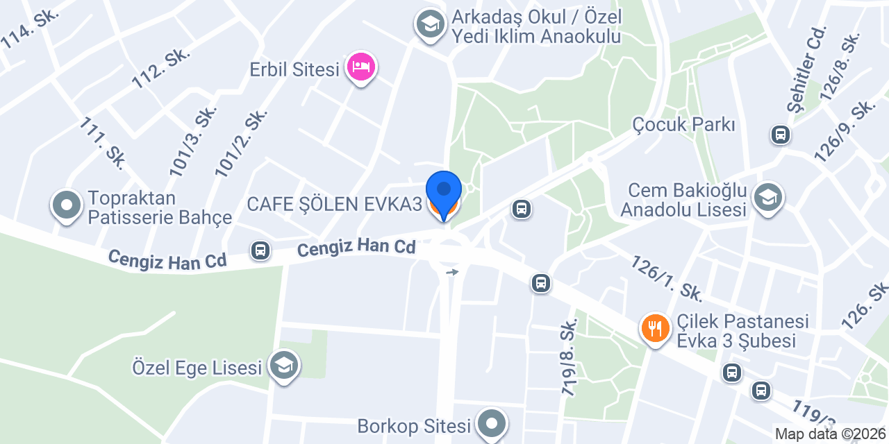 CAFE ŞÖLEN EVKA3 konumu