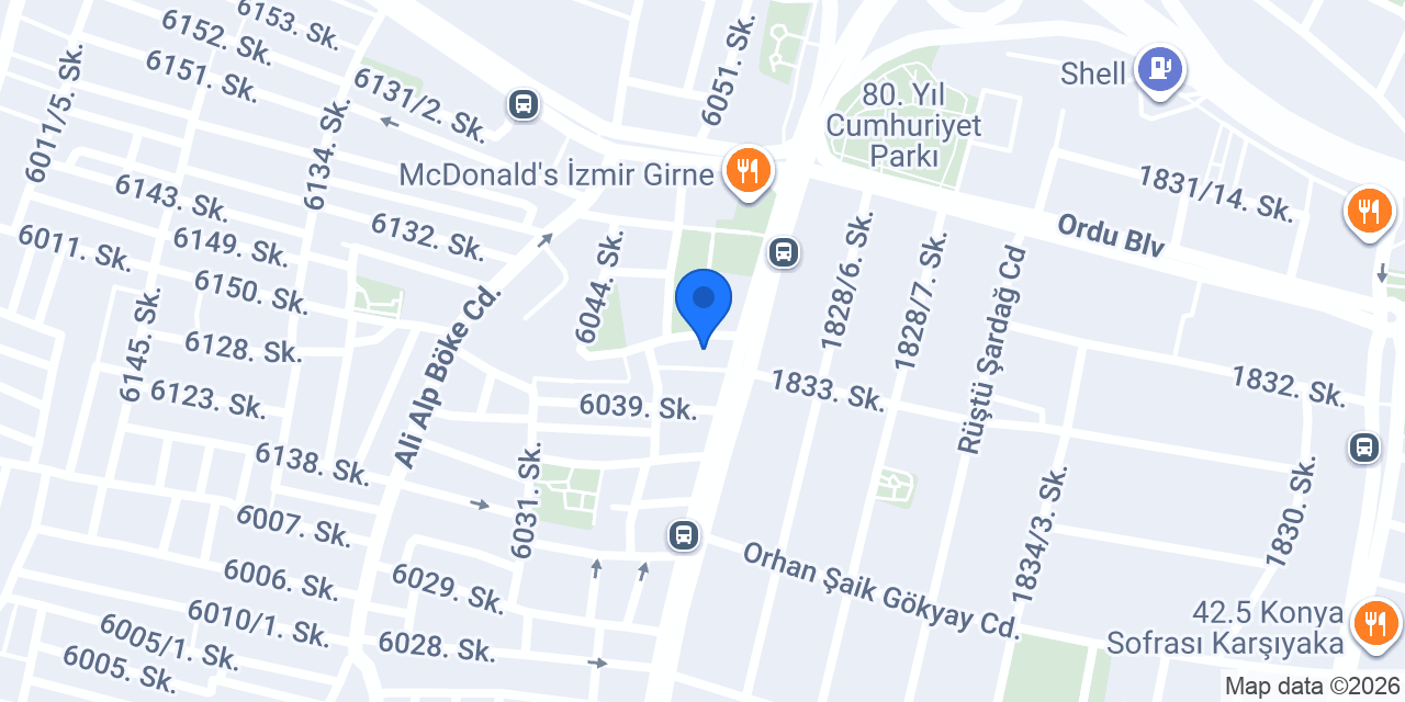 A Yemek konumu