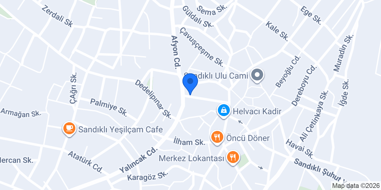 Sandıklı Ailem Pilav Evi konumu