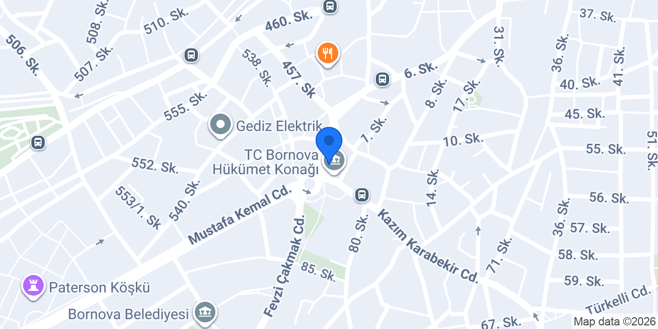Bornova Nüfus Müdürlüğü konumu