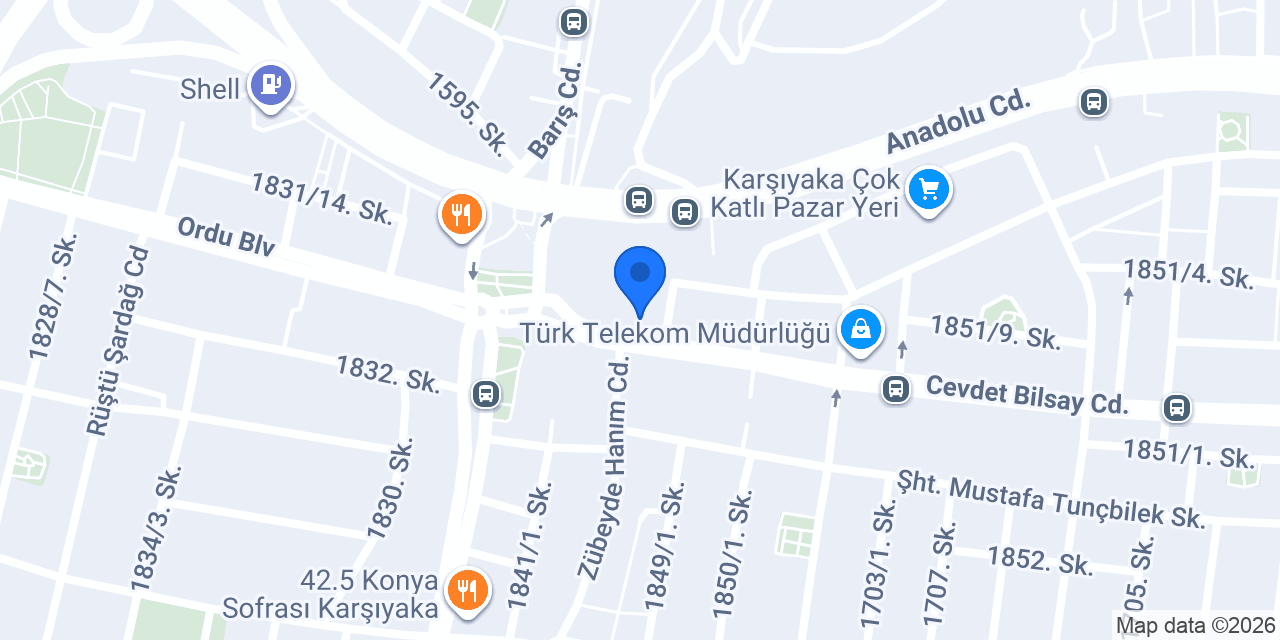 Tan Sürücü Kursu konumu