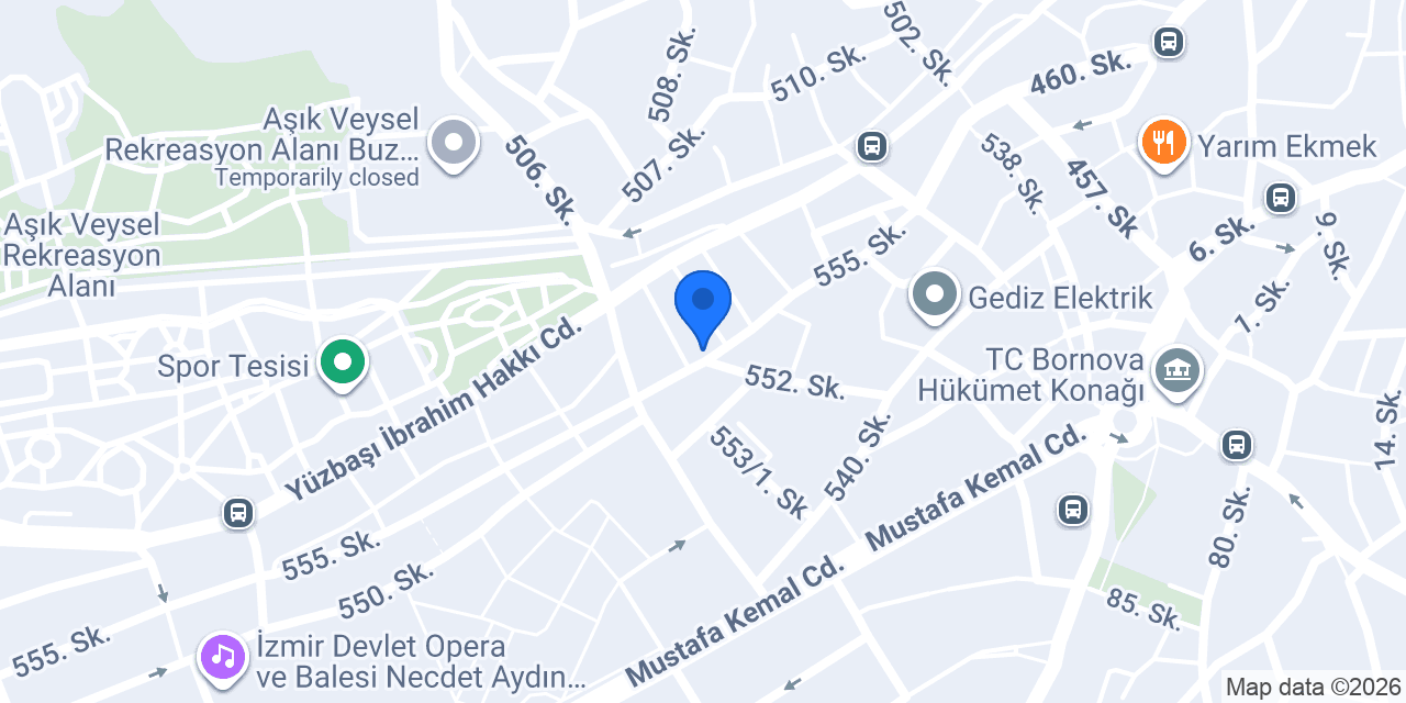 Bornova Çakıroğlu Elektrik konumu