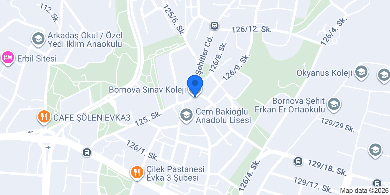 Bornova Sınav Koleji konumu