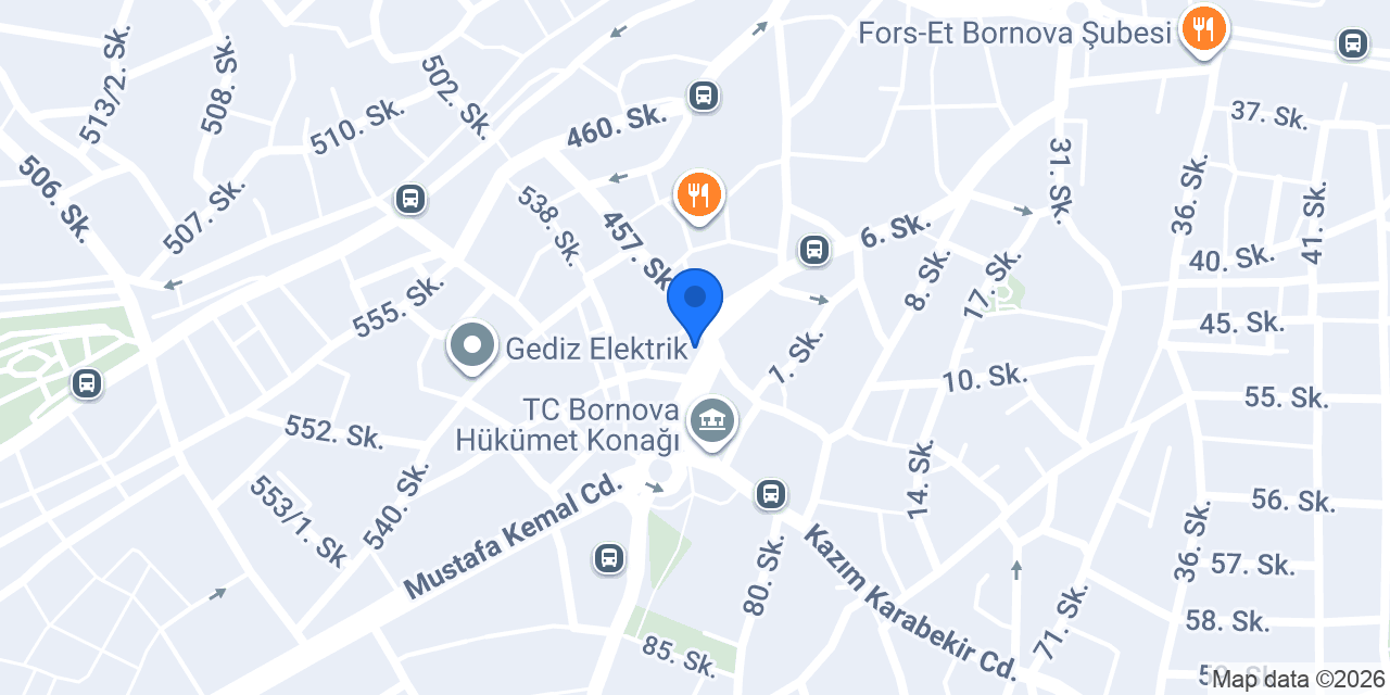 Bornova Polis Amirliği konumu
