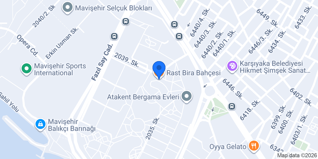 Rast Bira Bahçesi konumu