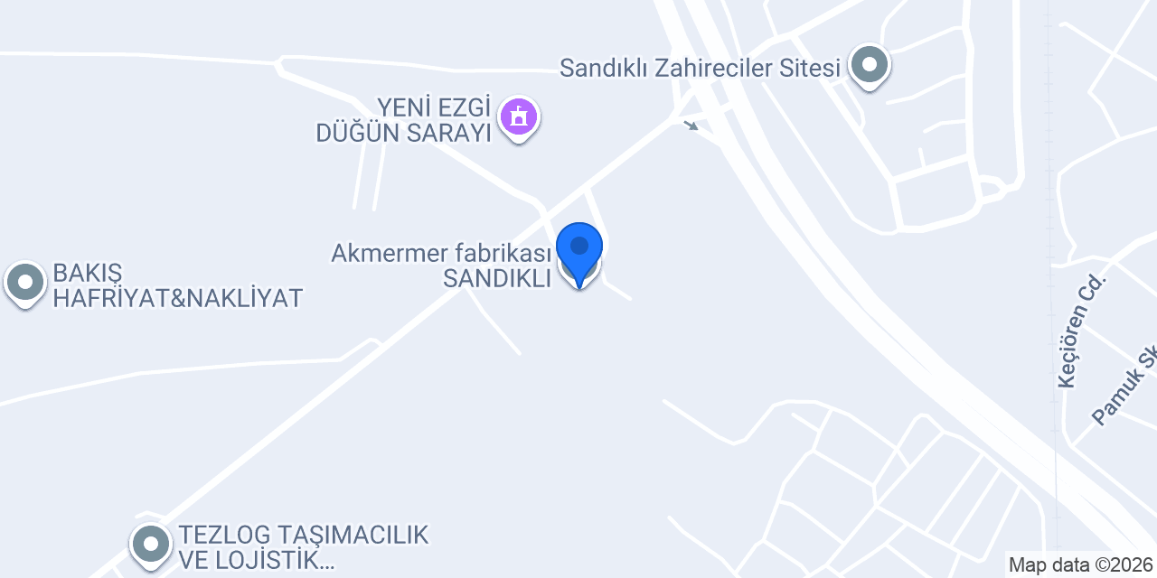 Akmermer fabrikası SANDIKLI konumu