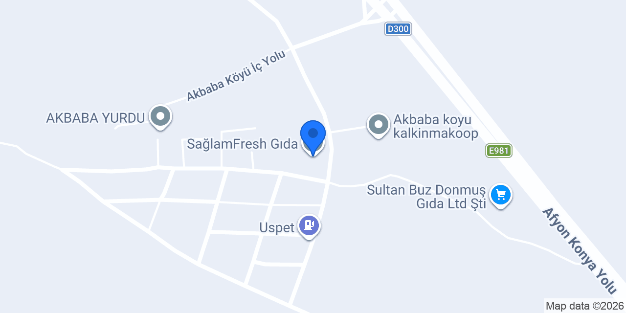 SağlamFresh Gıda konumu