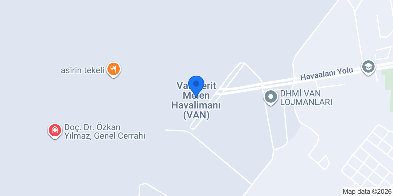 Van Ferit Melen Havalimanı (VAN) konumu