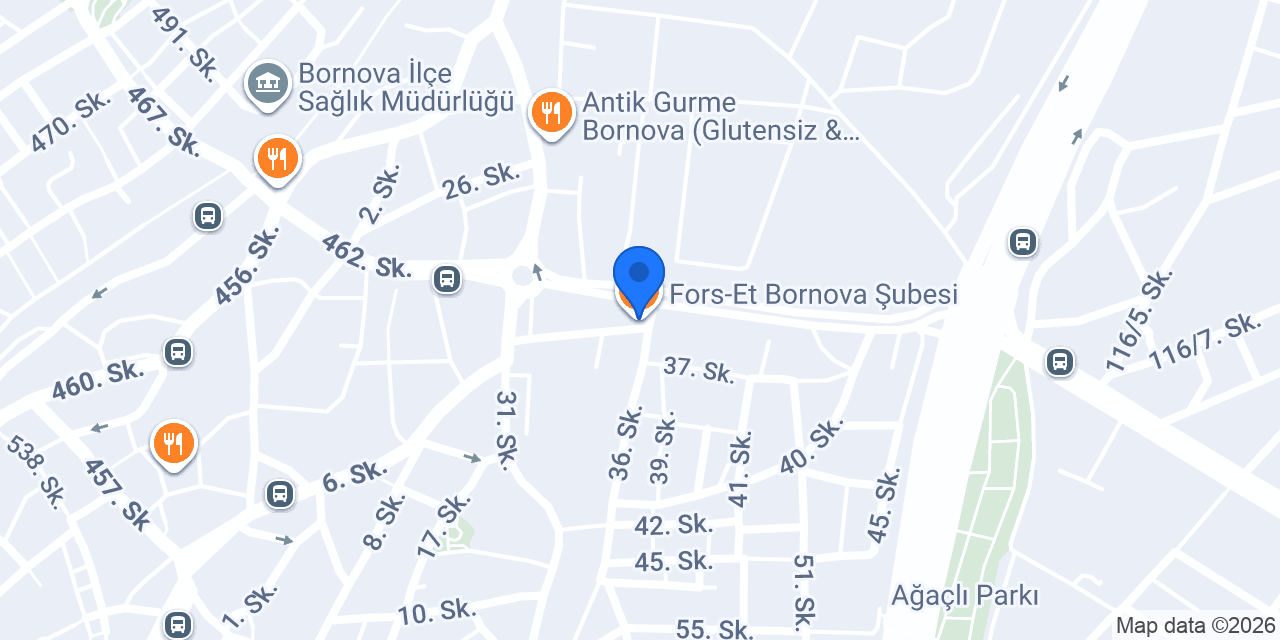 Fors-Et Bornova Şubesi konumu