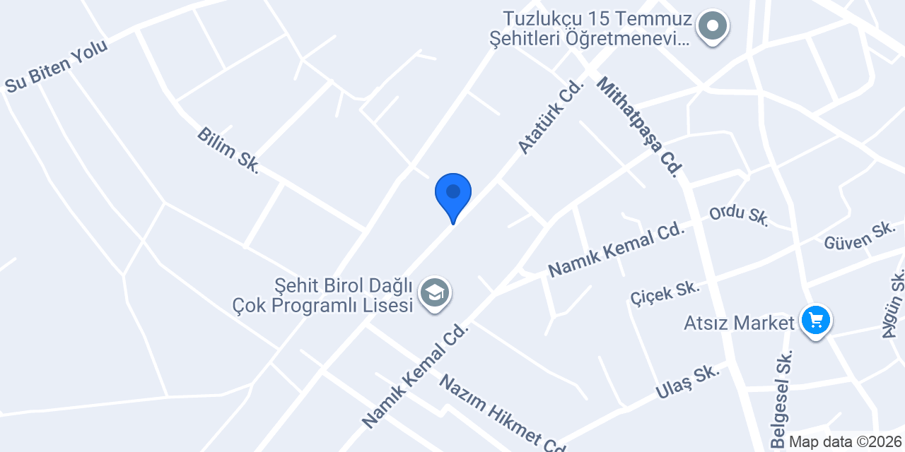 Tuzlukçu İlçe Nüfus Müdürlüğü konumu