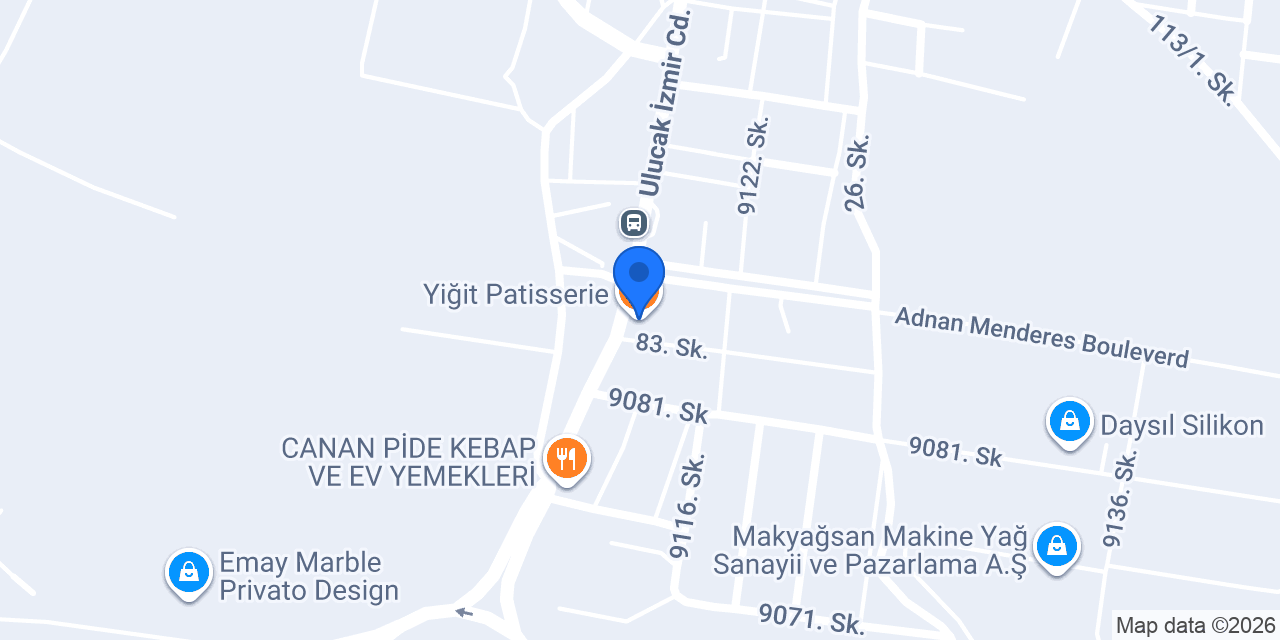 Yiğit Patisserie konumu