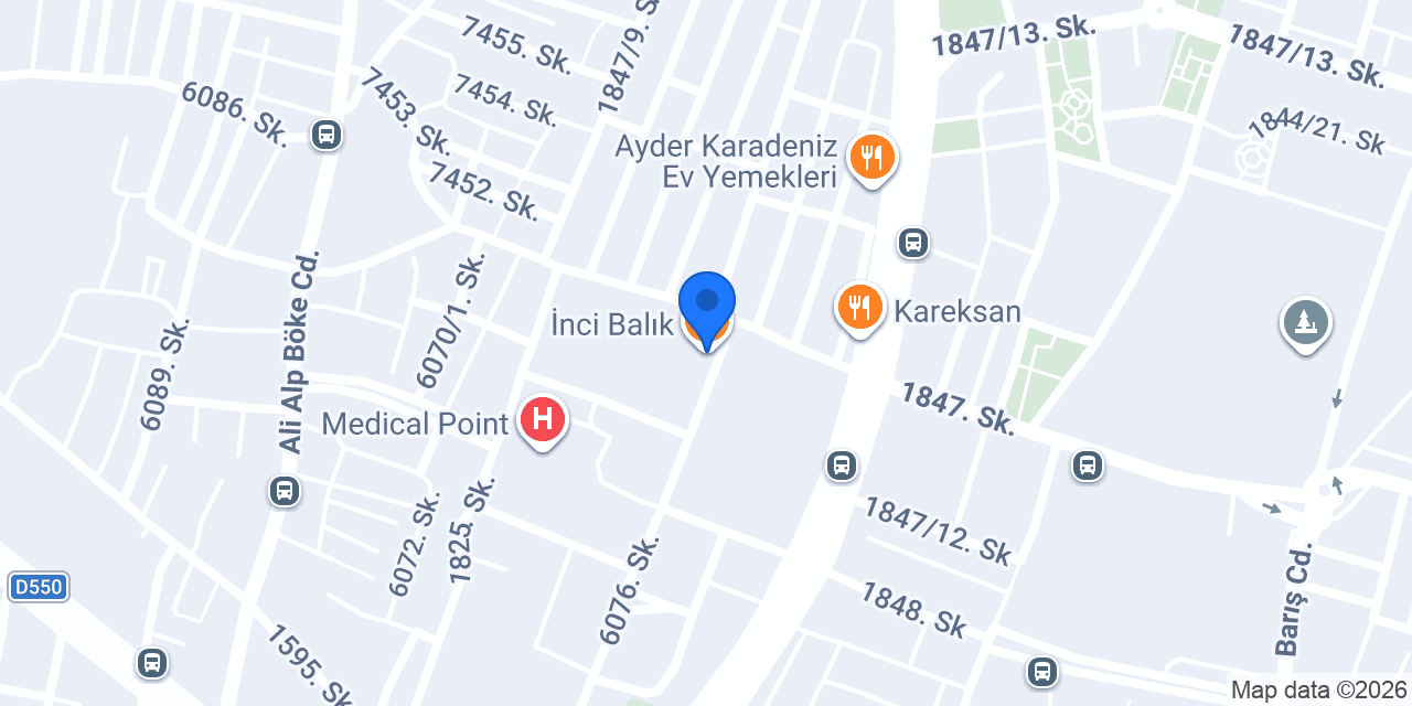 İnci Balık konumu