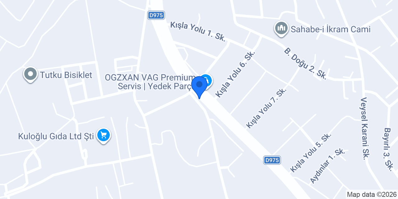 Volkswagen Özel Servis ve Yedek Parça konumu