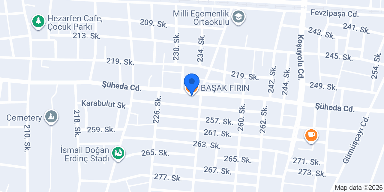 BAŞAK FIRIN konumu